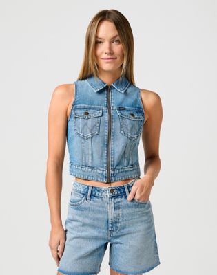 Telovnik Wrangler Wrangler Dallas Zip Front Vest Modra | 112362590:XXL