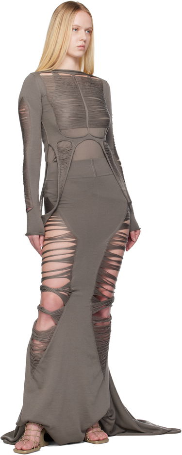 Modni dodatki Rick Owens Rick Owens Hollywood Web Cantilever Heeled Sandals Kovinski | RO01E7856 LLPM, 4