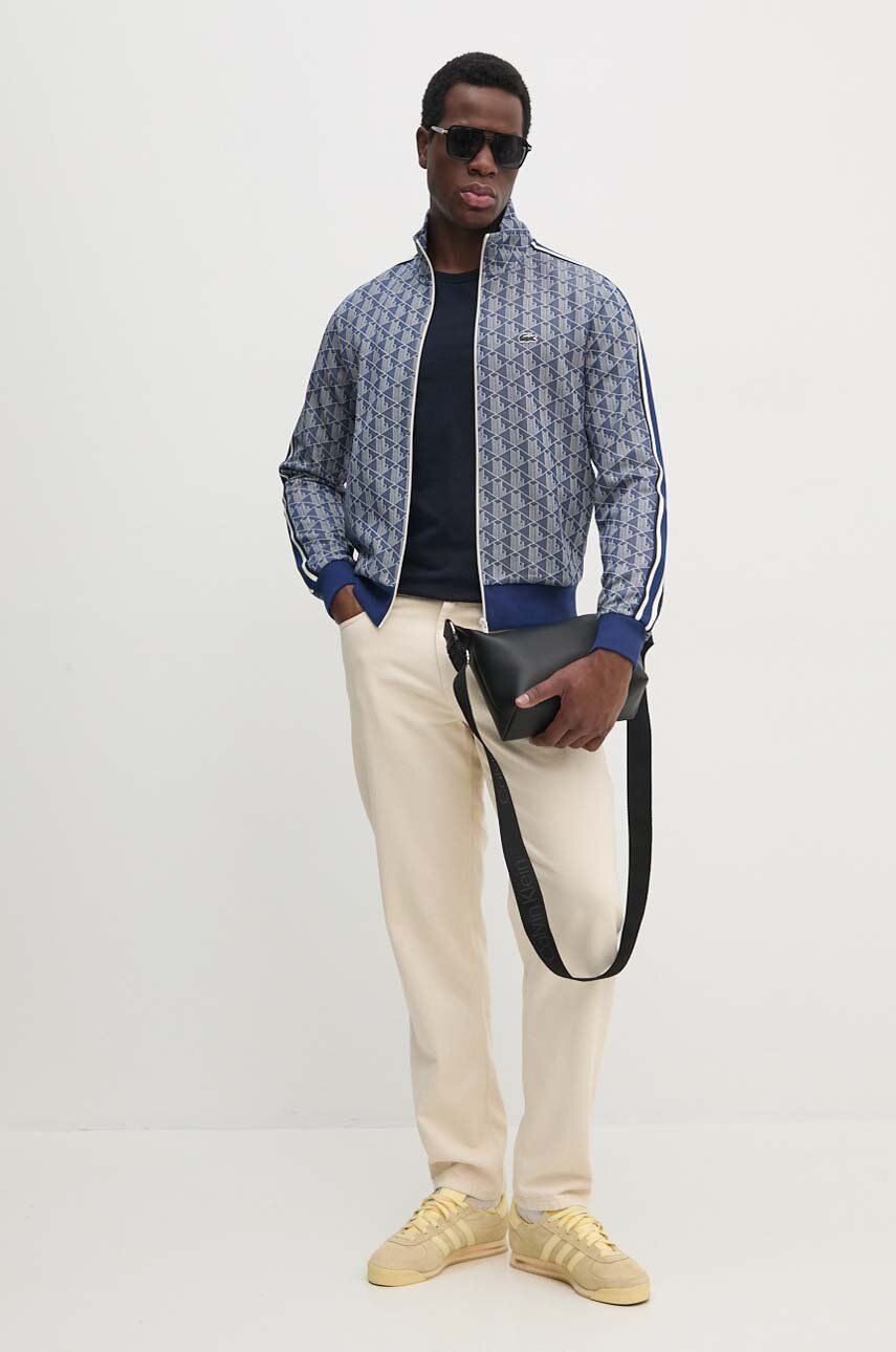 Pulover Lacoste Patterned Sweatshirt Modra | SH1368, 1