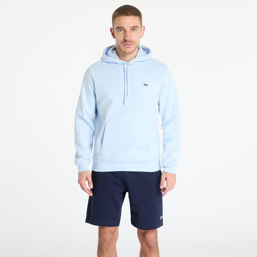Pulover Lacoste Lacoste Men's Brushed Fleece Hoodie Modra | SH9623 T01