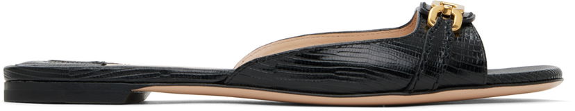 Modni dodatki Tom Ford TOM FORD Whitney Stamped Lizard Leather Slides Črna | W3357-LCL097X