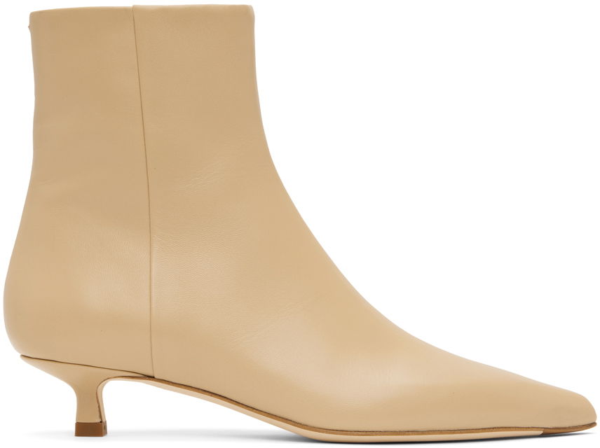 Nega čevljev Aeyde Aeyde Sofie Kitten Heel Ankle Boots Bež | A11-AB-RMAP35KT-223-957-007, 0