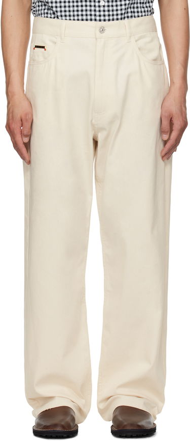 Hlače Marni Marni Wide-Leg Denim Jeans Bež | PUJU0021A0 UTC476, 0