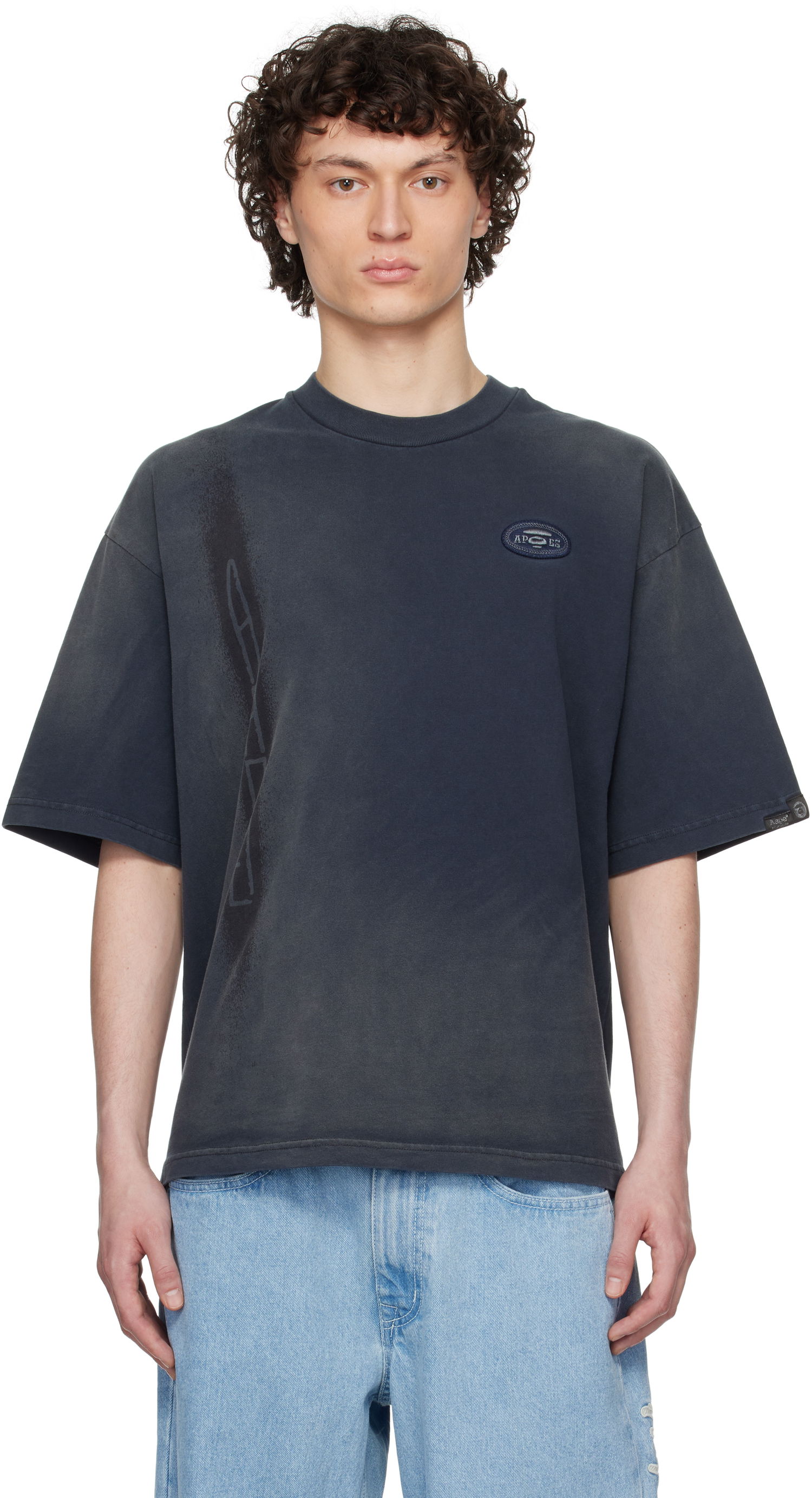 Majica AAPE by A Bathing Ape AAPE by A Bathing Ape Fancy Main T-Shirt Mornarica | AAPTEM1674XXNBKL, 0