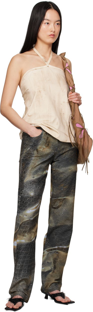 Kavbojke Serapis Serapis Golden Hour Fitted Jeans Rjava | SS25_DE_1F, 3