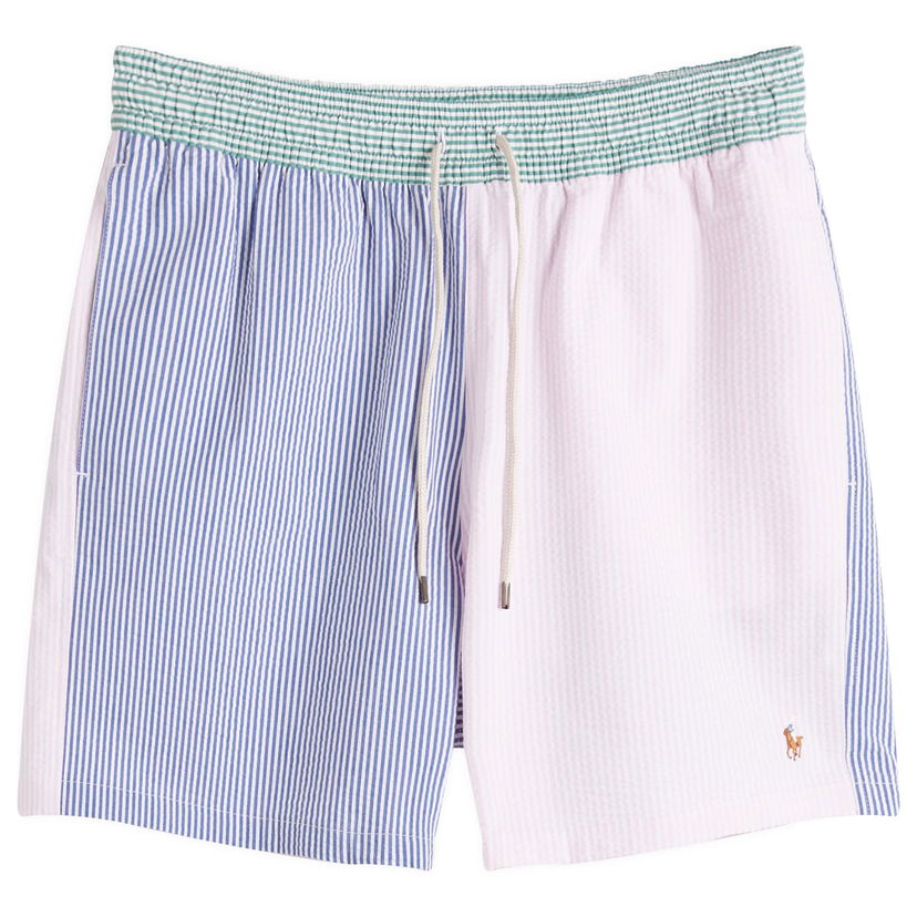Kopalke Polo by Ralph Lauren Polo Ralph Lauren Multi Stripe Seersucker Swim Shorts, Size Large Večbarvna | 710963307001