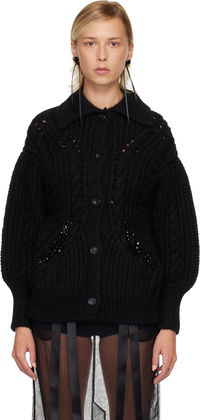 Simone Rocha Sculpted Chunky Knit Cardigan
