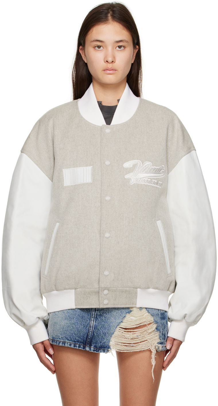 Bomber jakna VETEMENTS VTMNTS Appliqué Bomber Jacket Siva | VL16JA380O