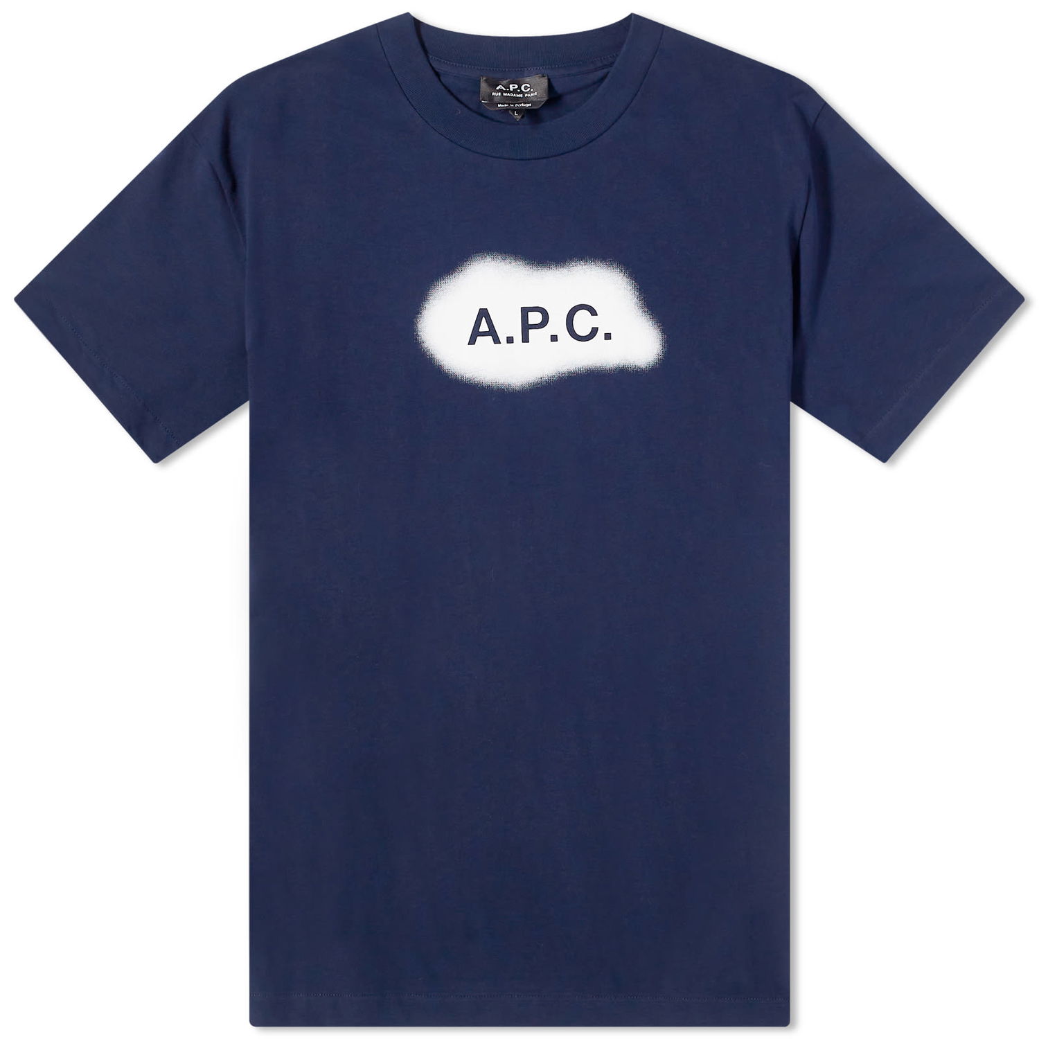 Majica A.P.C. Albert Spray Logo Tee Mornarica | COEIO-H26259-IAK, 0