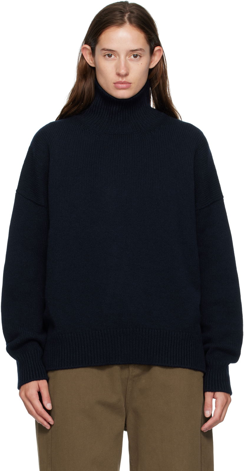 Pleteni pulover &Daughter &Daughter Balla Rollneck Turtleneck Sweater Mornarica | F2402