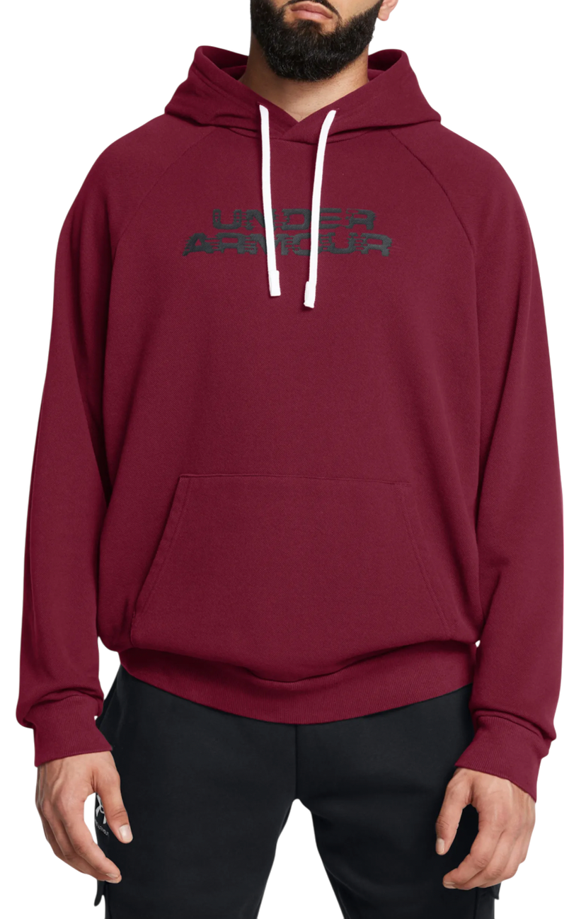Pulover Under Armour Under Armour Rival Fleece Textured Hoodie Bordo | 1389428-625
