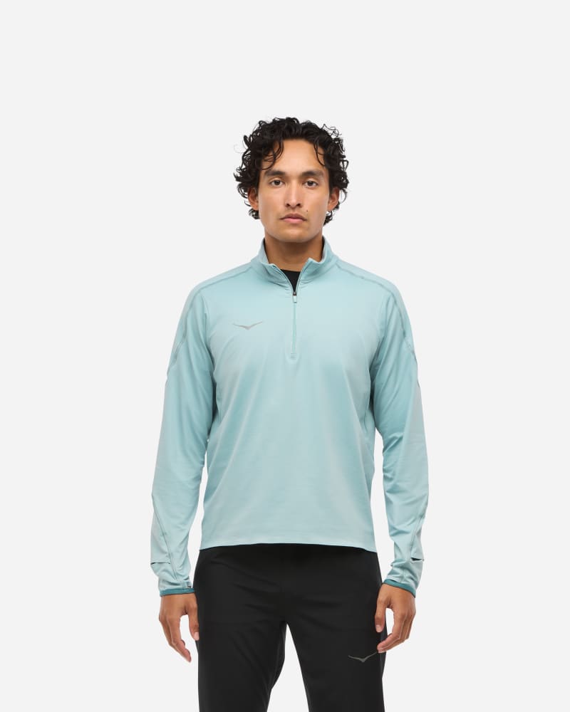 Pulover Hoka One One GlideTech Quarter Zip Running Jacket Modra | 1164156-DZY