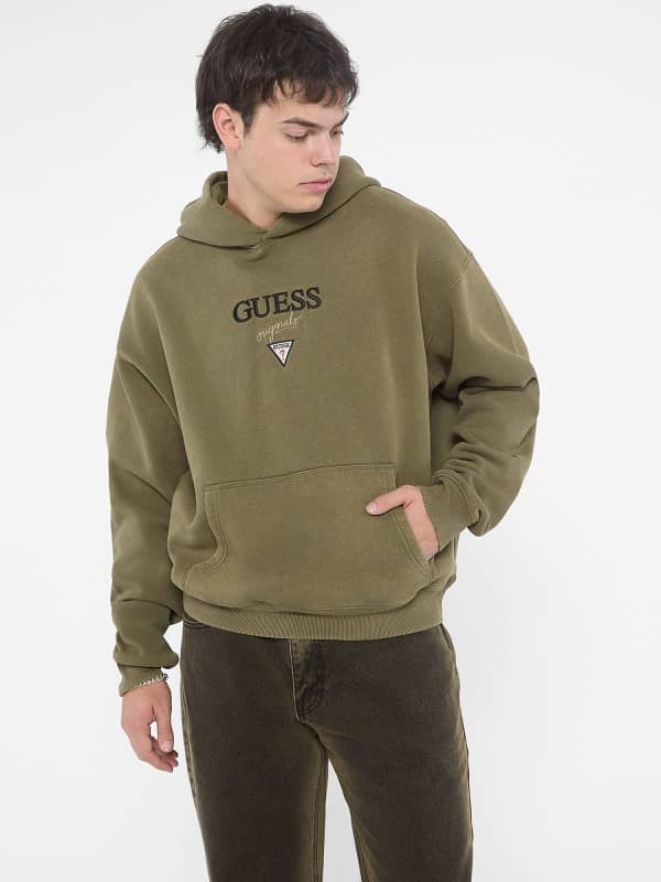 Pulover GUESS Triangle Logo Graphic Sweatshirt Zelena | M4BQ29K9V31