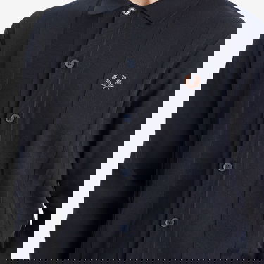 Pleteni pulover Fred Perry Knitted Button-Down Shirt Mornarica | K9726-608, 5