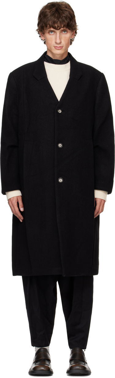 Plašči ADER ERROR Pleated Long Coat Črna | BN01FWCT0101BK, 0