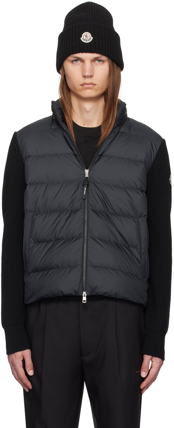 Puhovka Moncler Padded Zip-Up Hoodie Črna | J20919B00032M1131