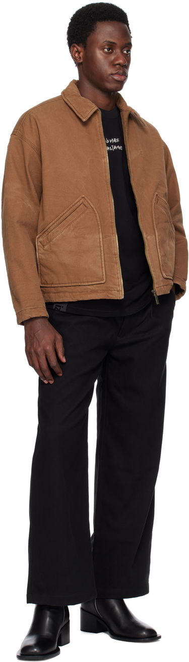 Hlače izzue Relaxed Fit Twill Pants Črna | IZXPTL6137W4NBKX, 3