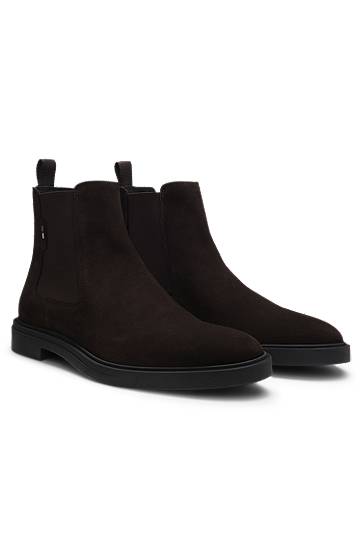 Oblačila BOSS Suede Chelsea Boots Črna | 50552528