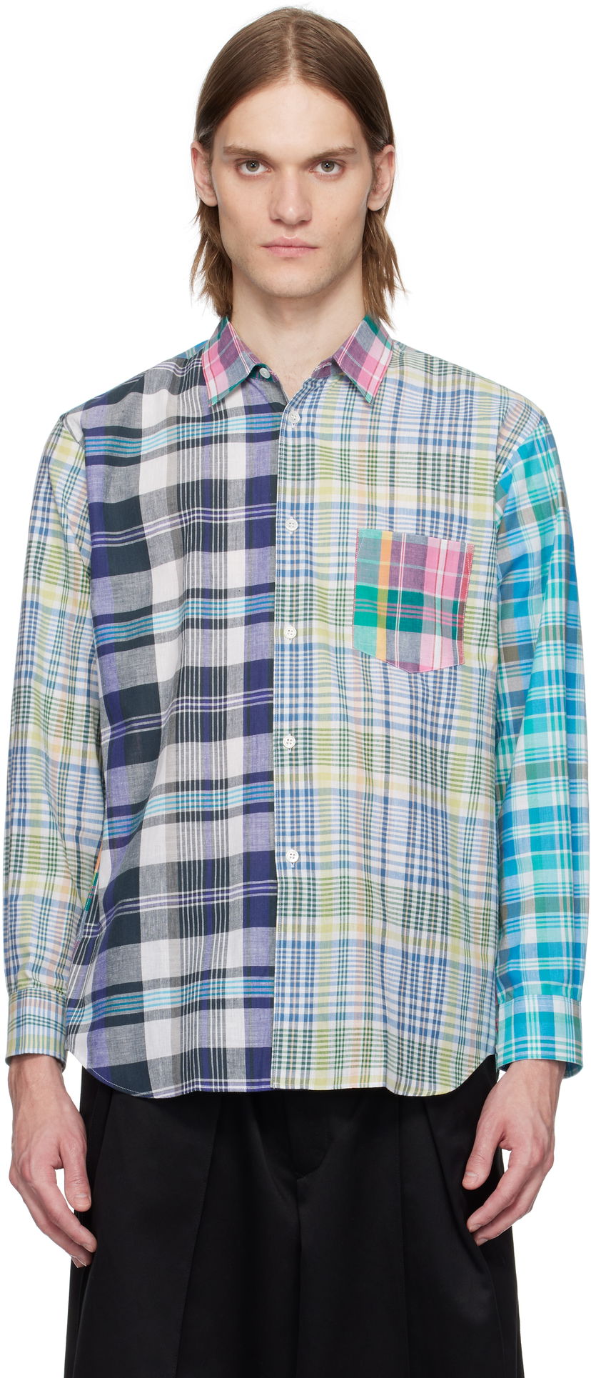 Srajce Comme des Garçons Comme des Garçons Shirt Yarn Dyed Check Poplin Shirt Večbarvna | FO-B008-051