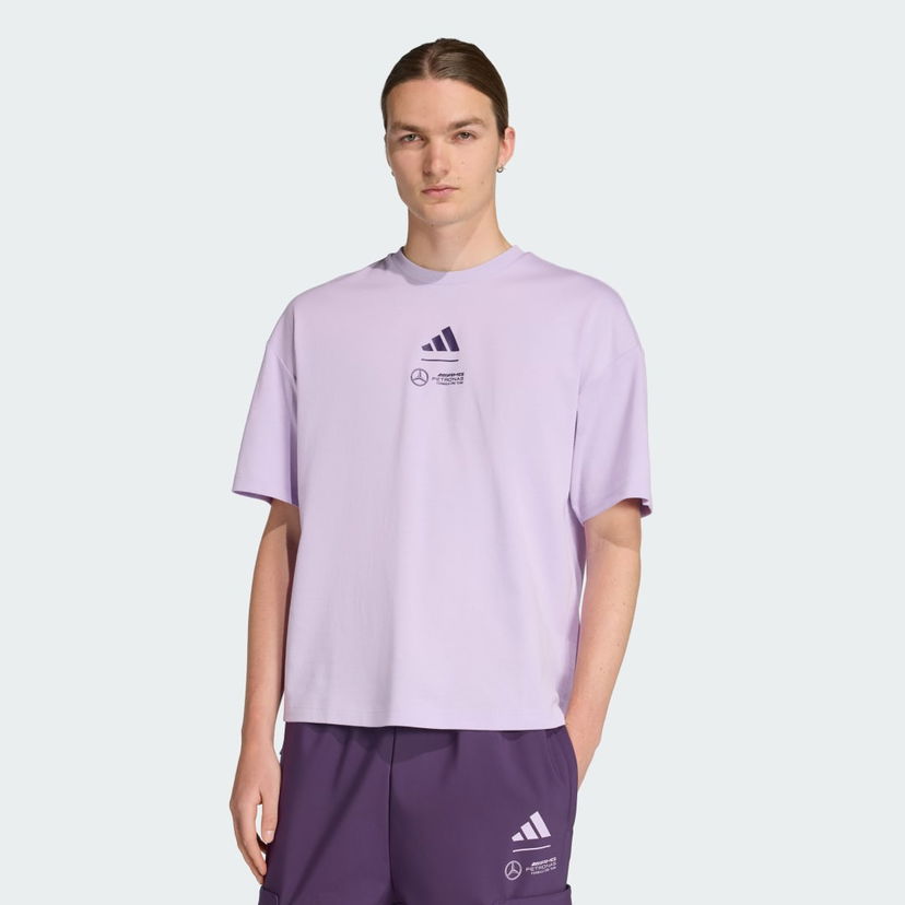 Majica adidas Performance Mercedes-AMG Petronas Formula One Team Premium Woven T-Shirt Lila | JX8811
