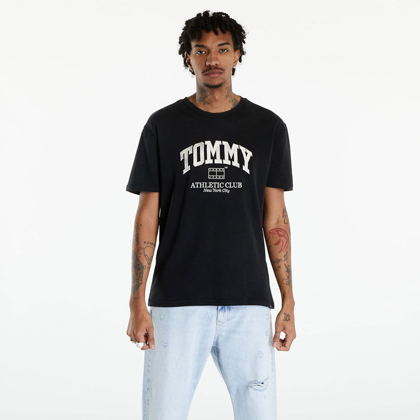 Majica Tommy Hilfiger Varsity Logo T-Shirt Black Črna | DM0DM18557 BDS