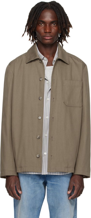 Jakna A.P.C. A.P.C. Jeffray Button-Up Jacket Zelena | COFCO-H02991, 0