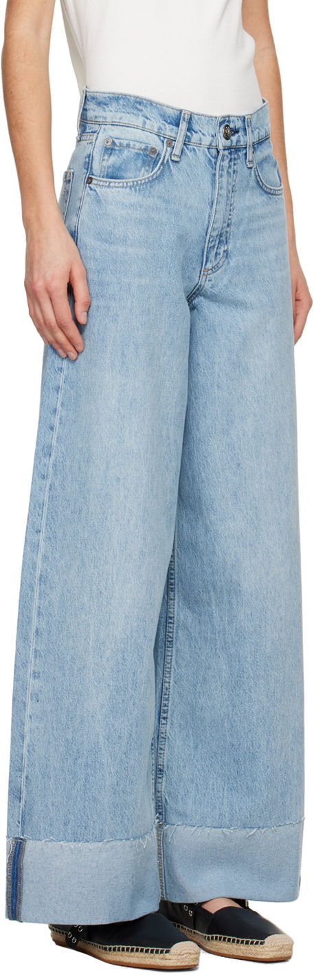 Kavbojke rag & bone Rag & Bone Sofie Wide Leg Jeans Modra | WDD24S2993BOMA, 1