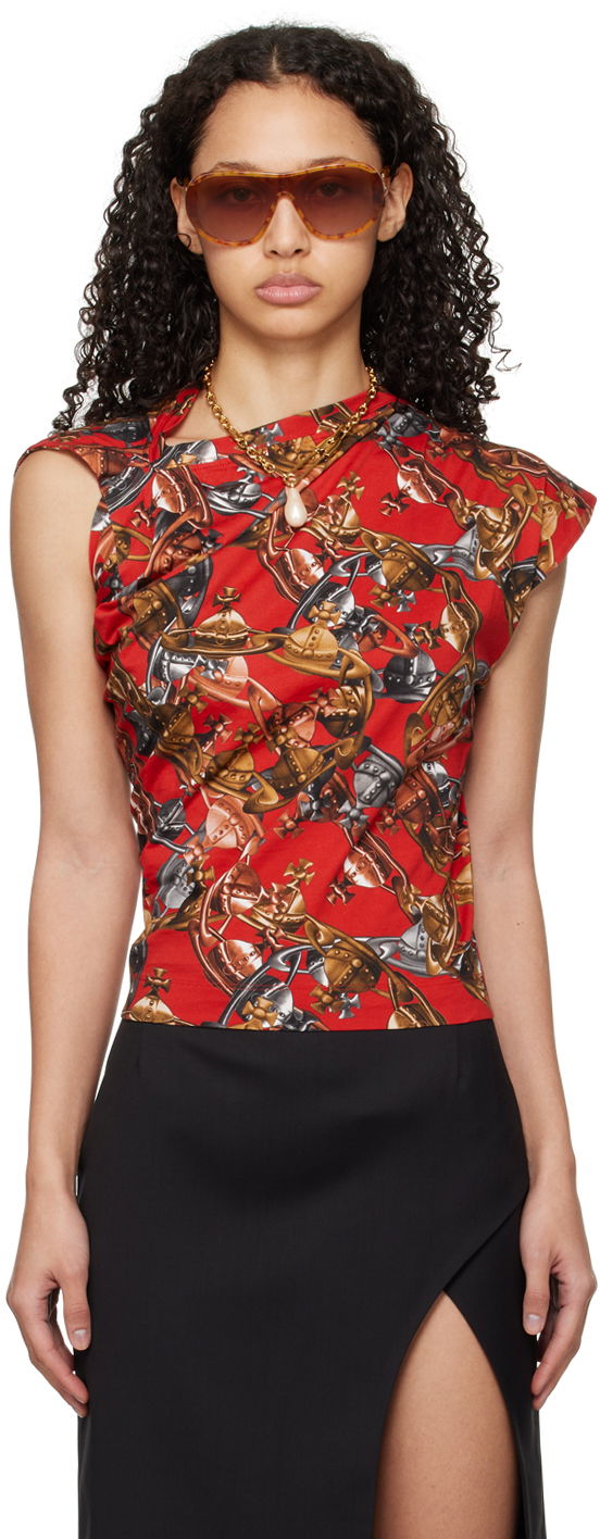 Majica Vivienne Westwood Hebo T-Shirt Rdeča | 1504000A-J006F-