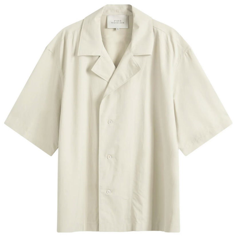Srajce Studio Nicholson Studio Nicholson Boxy Vacation Shirt, Size Large Bež | LOCASNM-1189-DDKS