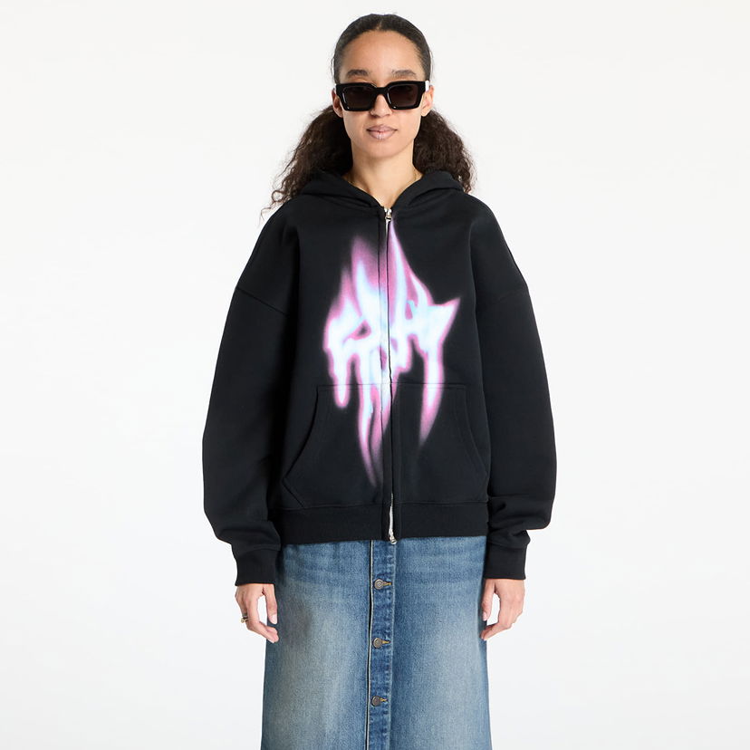 Pulover Footshop FTSHP Walking Art II Zip Hoodie Črna | FTSHP_411