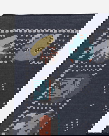 Šala KAPITAL Selvedge Bandana with Kachina Print Modra | EK-1169BA 1, 3