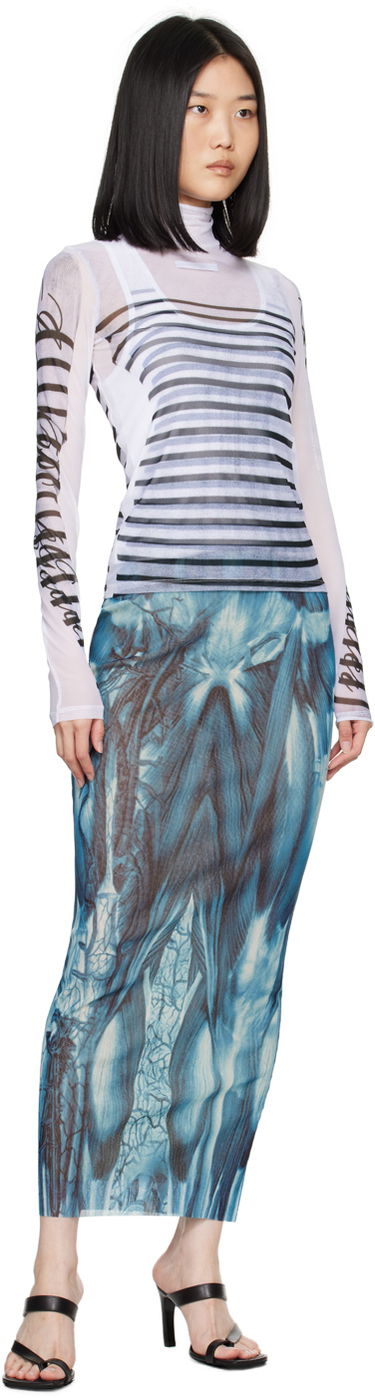 Majica Jean Paul Gaultier Jean Paul Gaultier Striped Turtleneck Top Bela | 24/30-F-TO198-J559-015900, 4