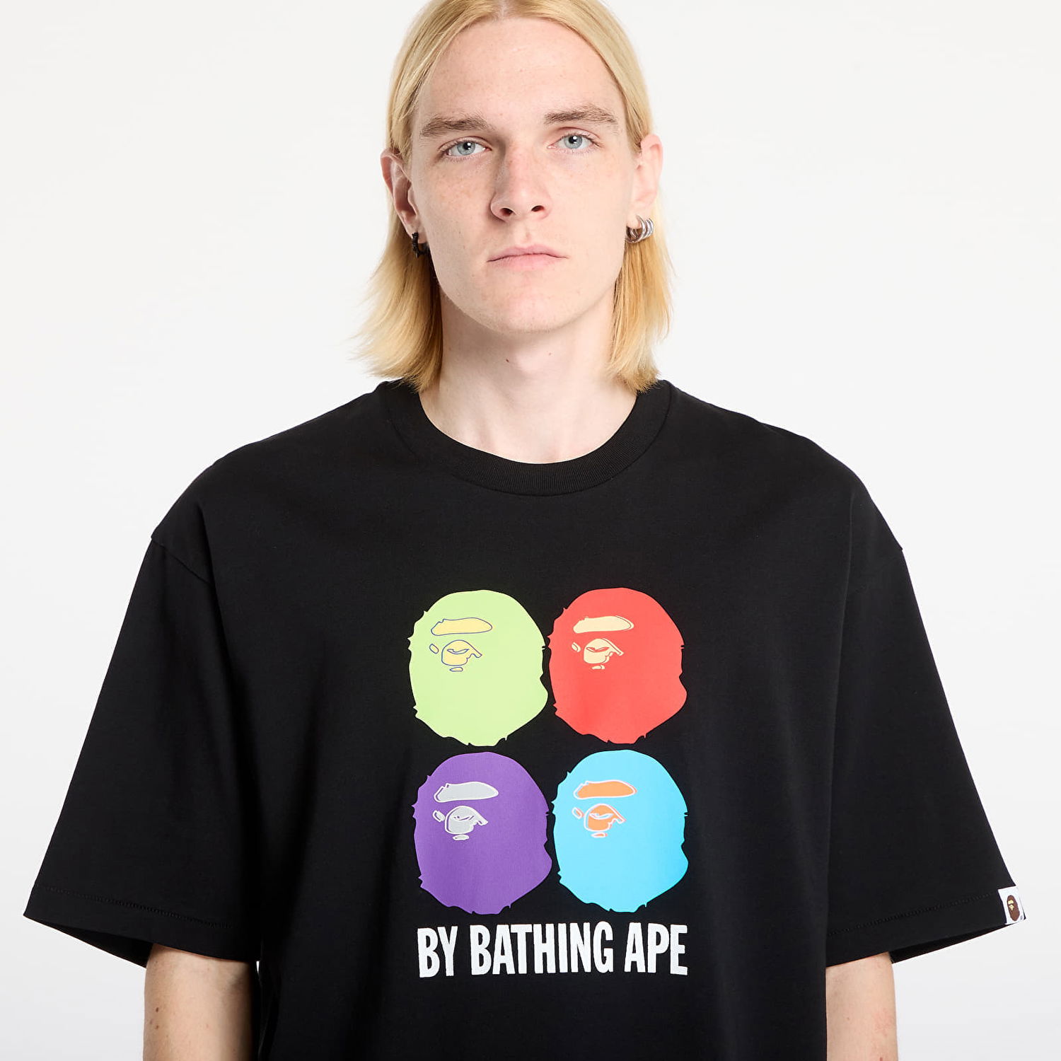 Majica BAPE Apple Graphic Relaxed Fit Tee Črna | 001TEL801308MBLK, 1