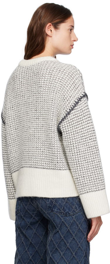 Pleteni pulover rag & bone Katie Waffle Knit Sweater Bela | WAS24F050SA50, 2