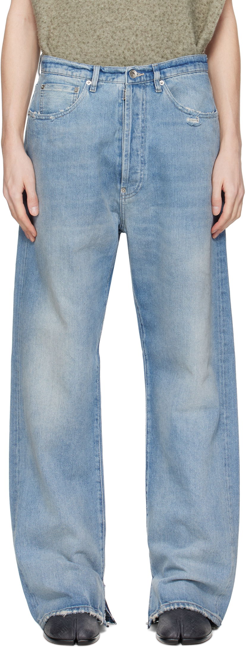 Kavbojke Maison Margiela Maison Margiela Buckle Jeans Modra | S50LA0238 S30383