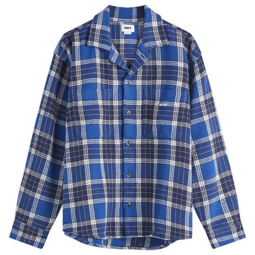 Srajce OBEY Bigwig Woven Modra | 181200389-LMS