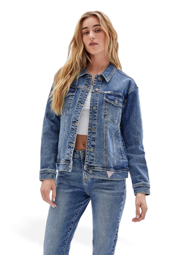 Jakna GUESS Relaxed Fit Denim Modra | W2BXN2D4ON2