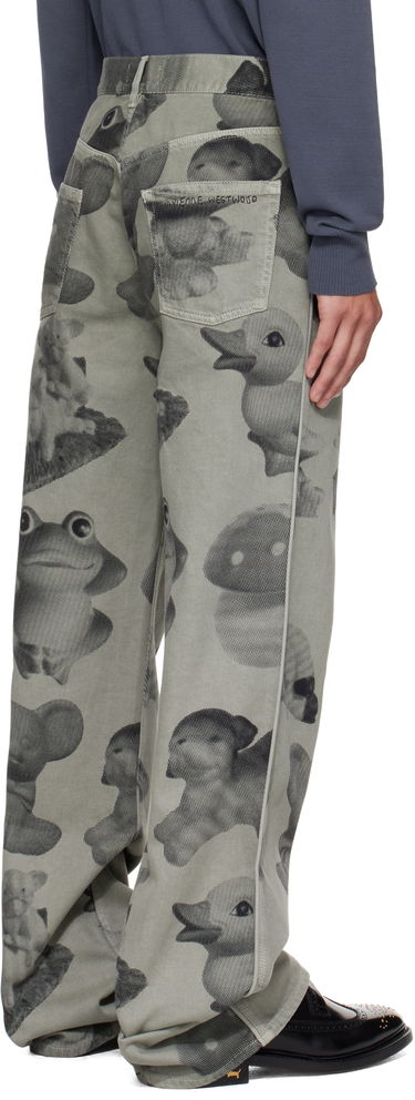 Kavbojke Vivienne Westwood Vivienne Westwood Figurine Raymond Printed Jeans Zelena | 2802003D-W014K-, 2