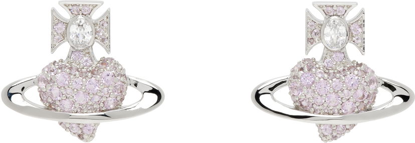 Uhani Vivienne Westwood Vivienne Westwood Agnatha Orb Crystal Earrings Roza | 6201036H-02P621-