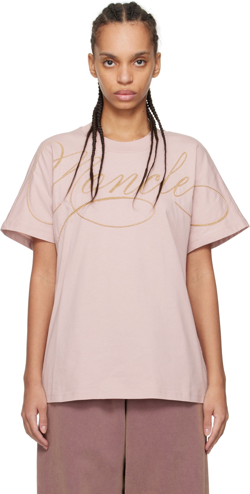 Majica Moncler Moncler Logo T-Shirt Roza | K10938C0000389AUO