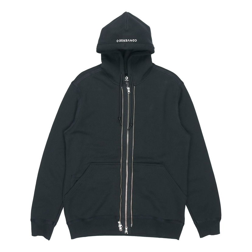 Pulover Converse Full-Zip Hoodie Črna | 10019463-A01