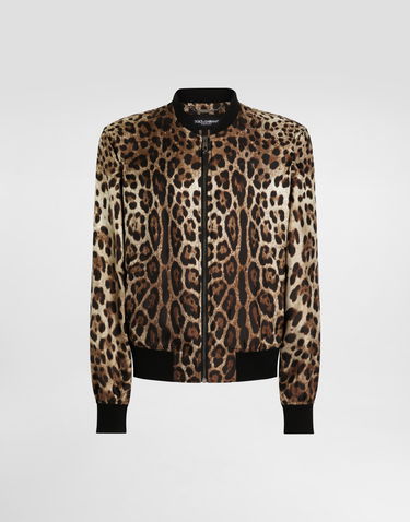 Bomber jakna Dolce & Gabbana Dolce & Gabbana Animal Print Technical Fabric Bomber Jacket Večbarvna | G9BLMTIS1B7HY13M, 0