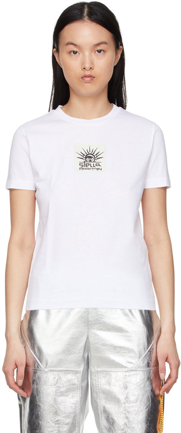 Majica Stella McCartney Designer Cotton Graphic T-Shirt Bela | 6004223SPW66