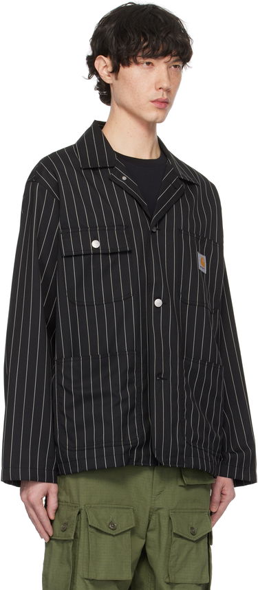 Jakna Carhartt WIP Work In Progress Seaton Pinstriped Blazer Črna | I034437, 1