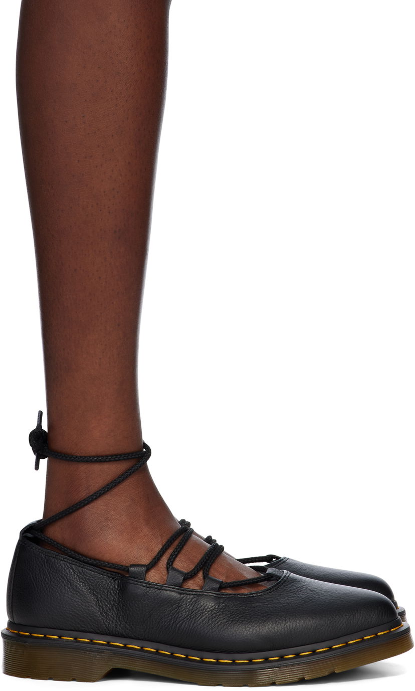 Nega čevljev Dr. Martens Dr. Martens Elphie II Virginia Leather Ballet Loafers Črna | 40683001