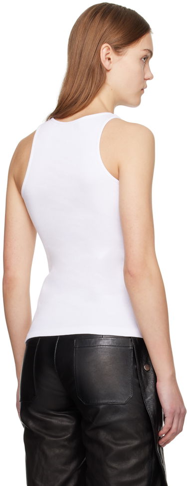 Majica brez rokavov Blumarine Crystal Embellished Tank Top Bela | P422T059A, 2