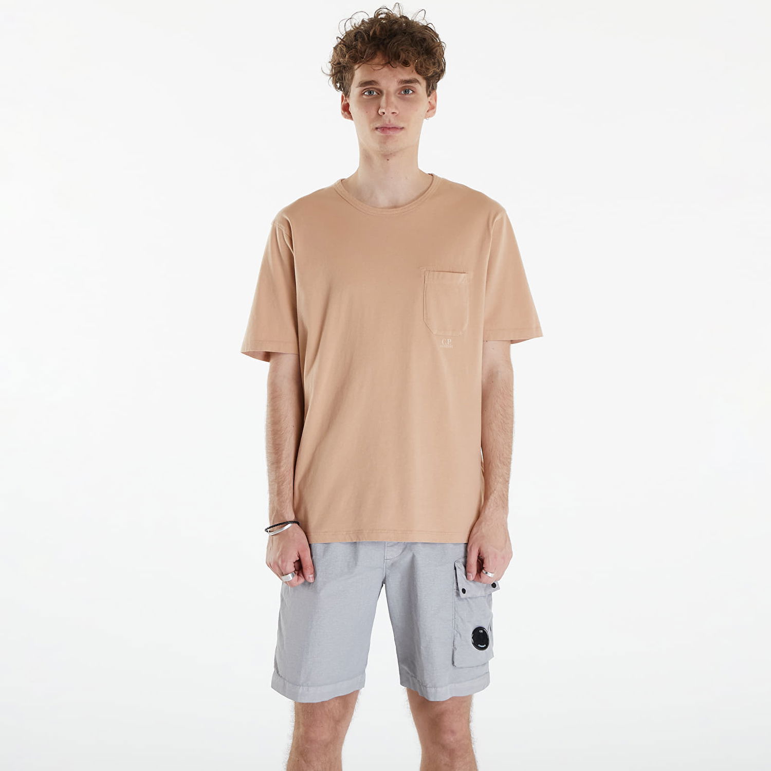 Majica C.P. Company Short Sleeve T-Shirt Pastry Shell Bež | 16CMTS086A005431R-437, 0