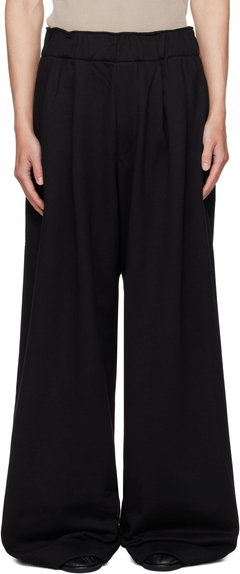 Trenirka Dries Van Noten Dries Van Noten Pleated Sweatpants Črna | 252-021143-2611