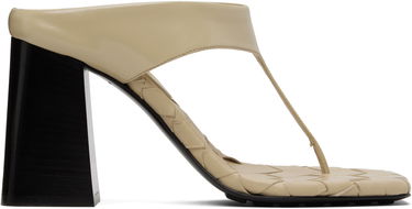 Nega čevljev Bottega Veneta Bottega Veneta Marella Thong Heeled Sandals Bež | 817500 V3H90, 0
