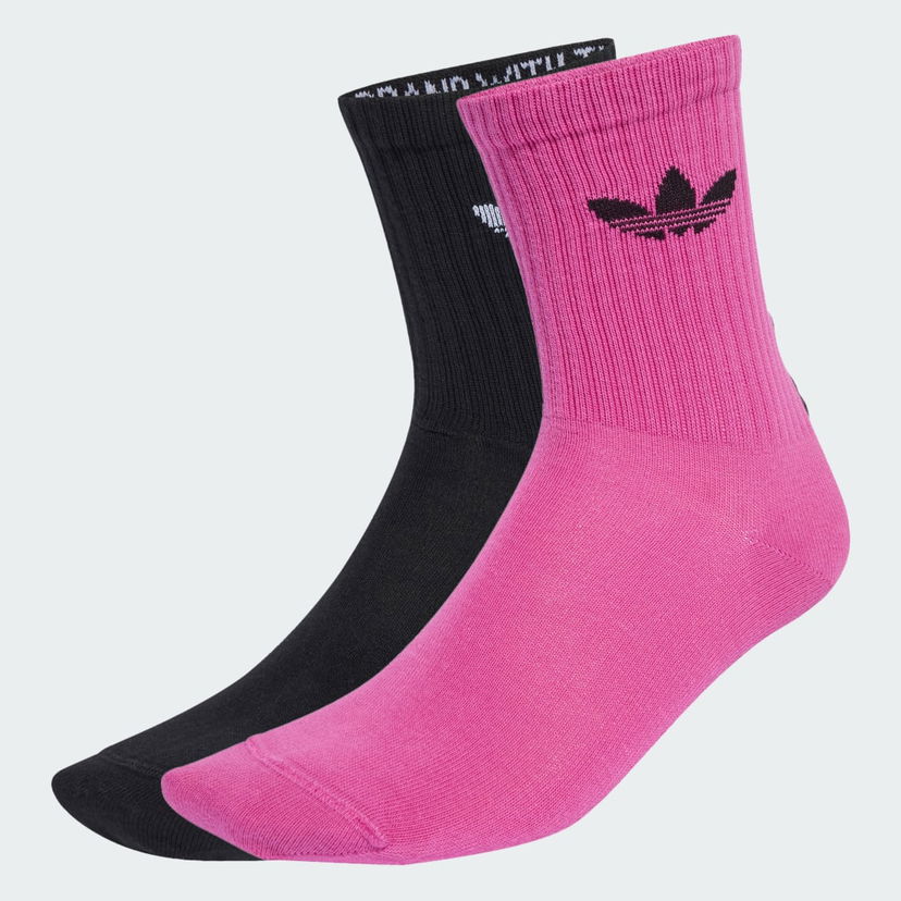 Nogavice adidas Performance Ribbed Quarter Socks 2 Pairs Črna | JX5210